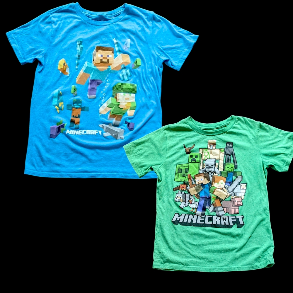 Big Boy Minecraft Graphic T-Shirt Set Size Large